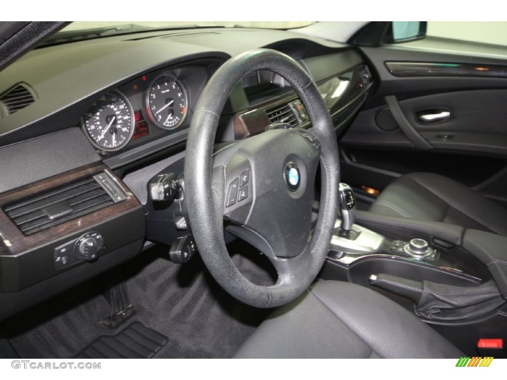 2009 5 Series 528i Sedan - Monaco Blue Metallic / Black photo #17