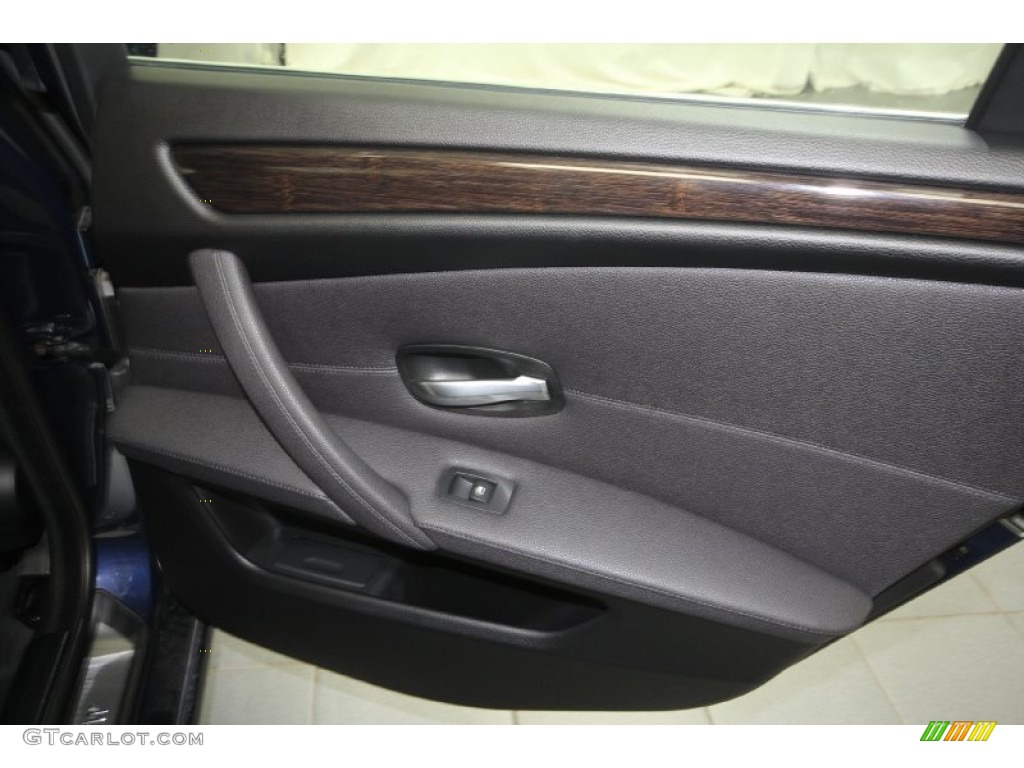 2009 5 Series 528i Sedan - Monaco Blue Metallic / Black photo #25