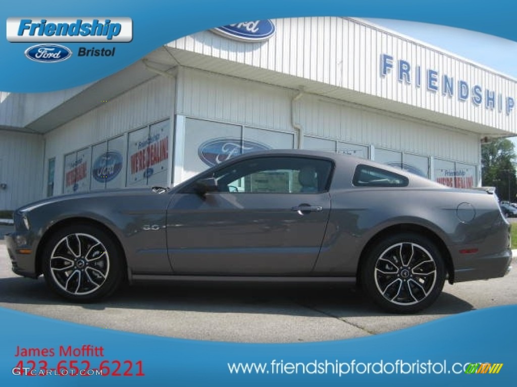 2013 Mustang GT Premium Coupe - Sterling Gray Metallic / Stone photo #1