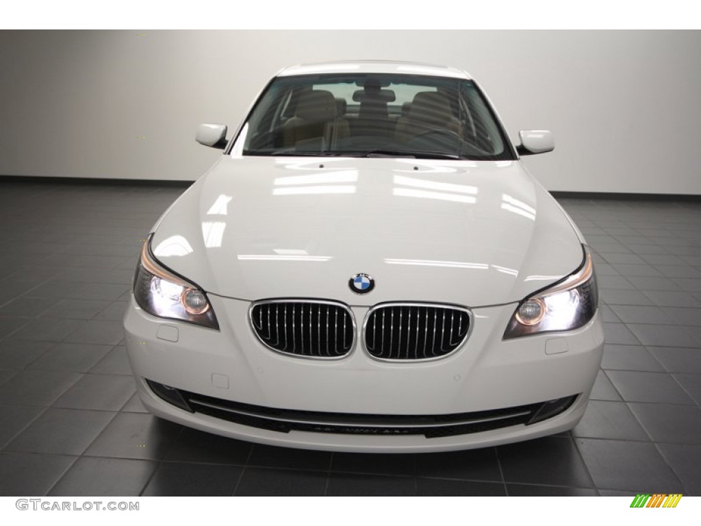2009 5 Series 535i Sedan - Alpine White / Natural Brown Dakota Leather photo #6