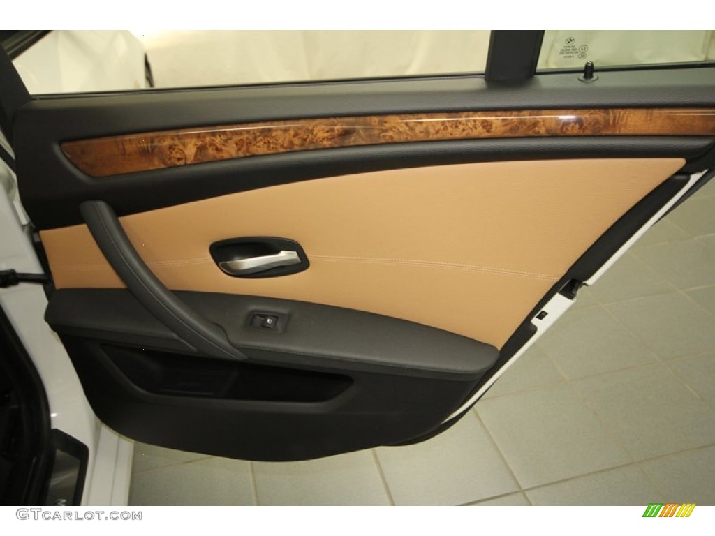 2009 5 Series 535i Sedan - Alpine White / Natural Brown Dakota Leather photo #37