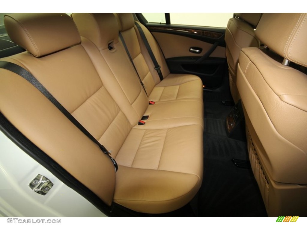 2009 5 Series 535i Sedan - Alpine White / Natural Brown Dakota Leather photo #38