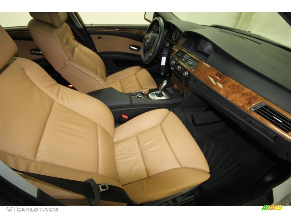 2009 5 Series 535i Sedan - Alpine White / Natural Brown Dakota Leather photo #39