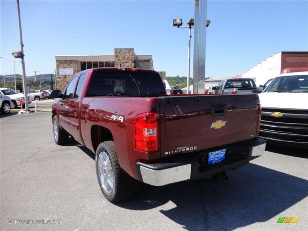 2013 Silverado 1500 LT Extended Cab 4x4 - Deep Ruby Metallic / Ebony photo #3