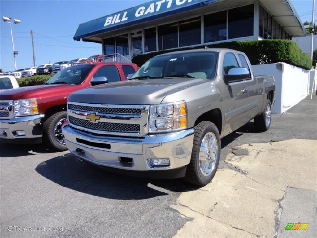 2012 Silverado 1500 LT Extended Cab 4x4 - Graystone Metallic / Light Titanium/Dark Titanium photo #2