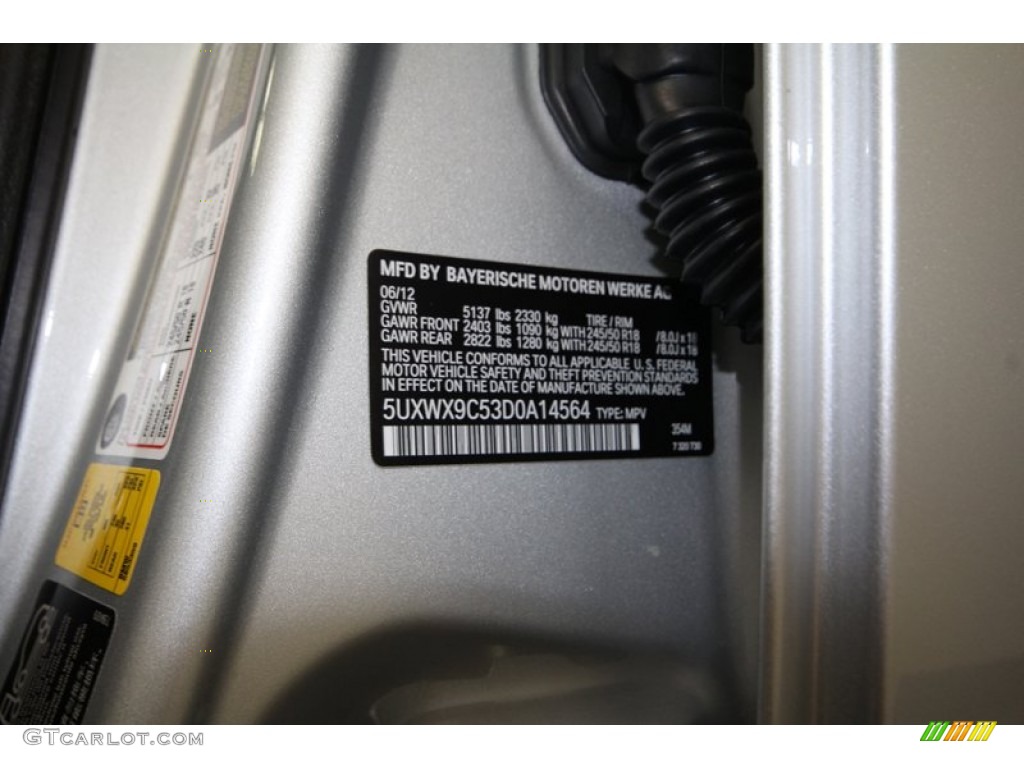 2013 X3 xDrive 28i - Titanium Silver Metallic / Black photo #10