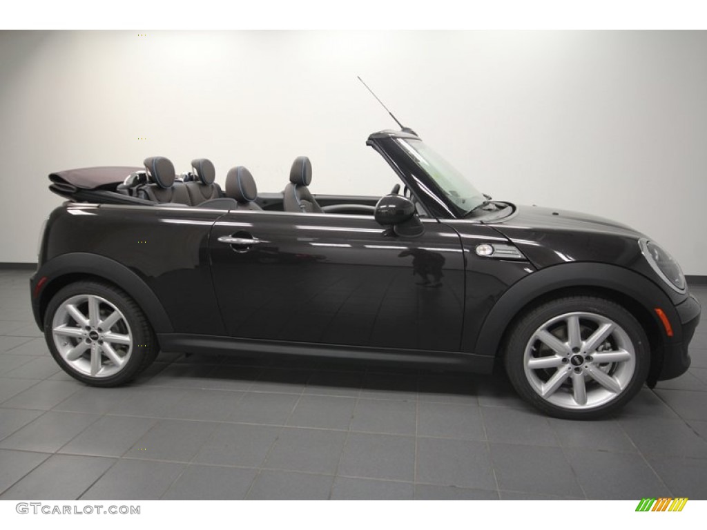 Ice Chocolate Metallic 2012 Mini Cooper S Convertible Highgate Package Exterior Photo #67293518