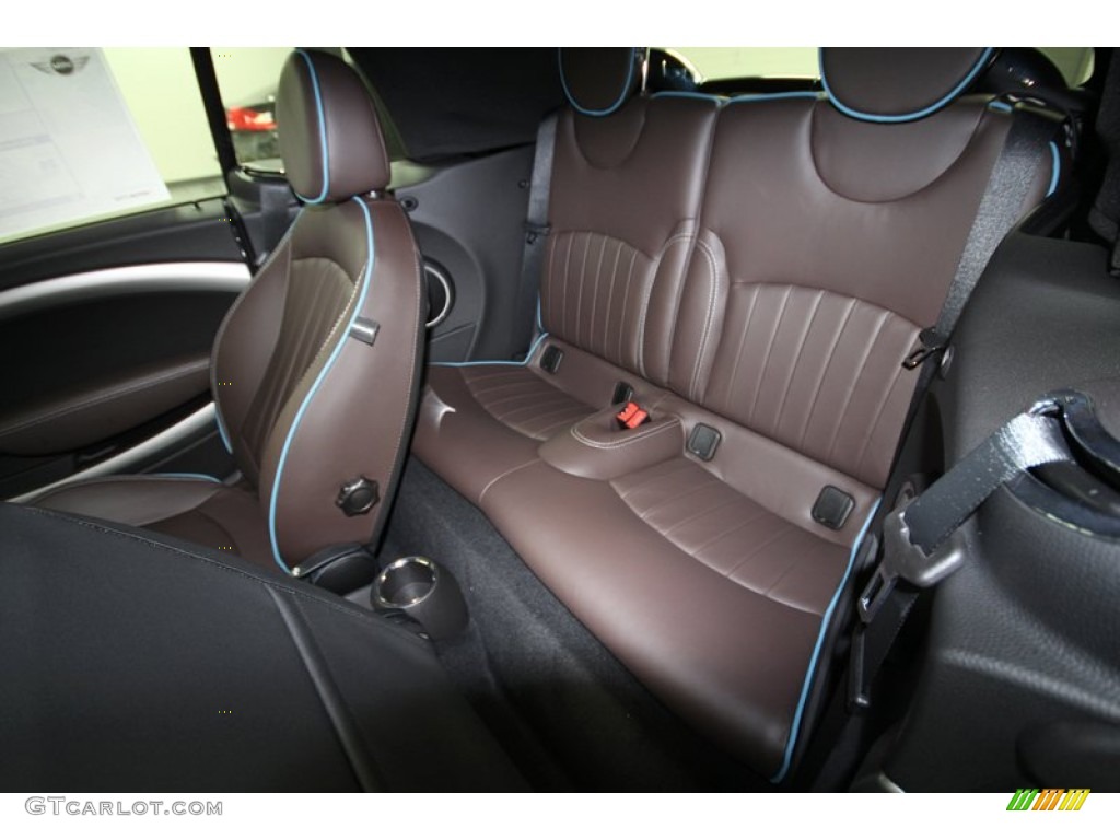 Dark Truffle Lounge Leather Interior 2012 Mini Cooper S Convertible Highgate Package Photo #67293626
