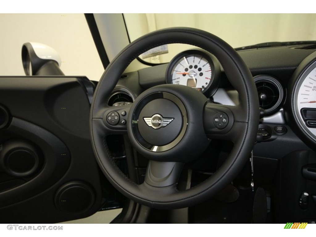 2012 Mini Cooper Hardtop Carbon Black Steering Wheel Photo #67293932