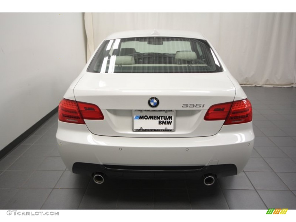 2012 3 Series 335i Coupe - Mineral White Metallic / Oyster/Black photo #9