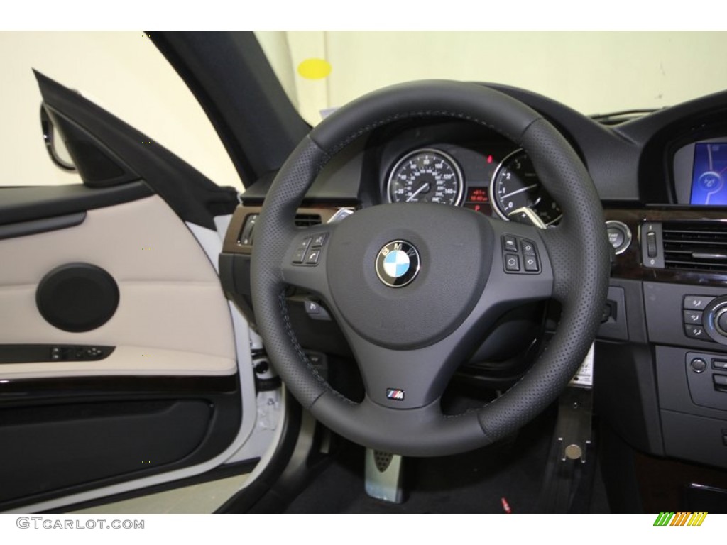 2012 3 Series 335i Coupe - Mineral White Metallic / Oyster/Black photo #24