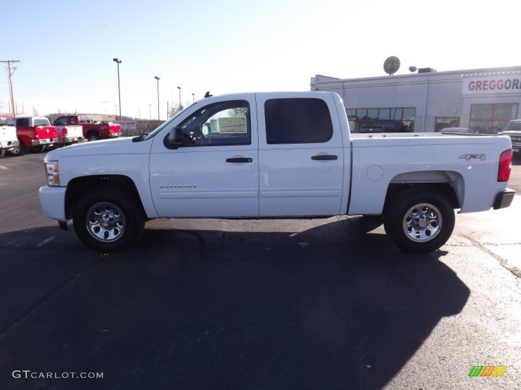 2011 Silverado 1500 LS Crew Cab 4x4 - Summit White / Dark Titanium photo #8