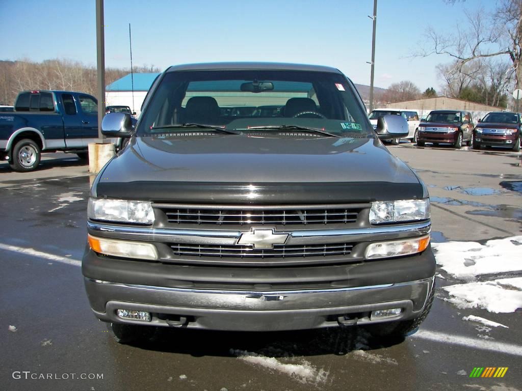 2000 Silverado 1500 LT Extended Cab 4x4 - Light Pewter Metallic / Medium Gray photo #2