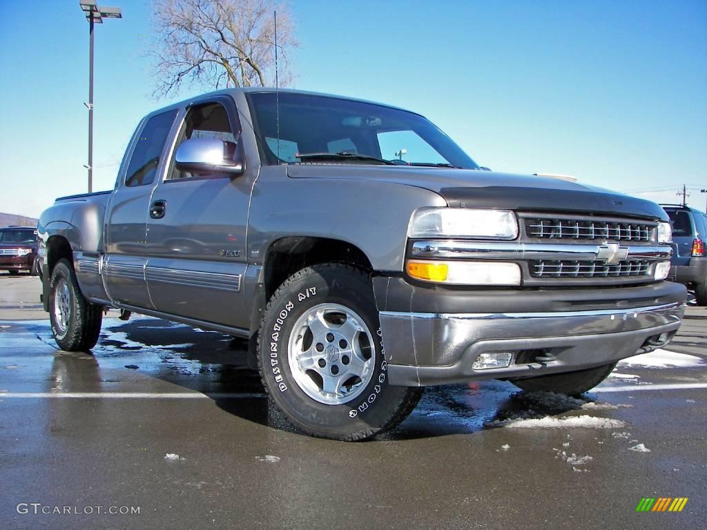 2000 Silverado 1500 LT Extended Cab 4x4 - Light Pewter Metallic / Medium Gray photo #25