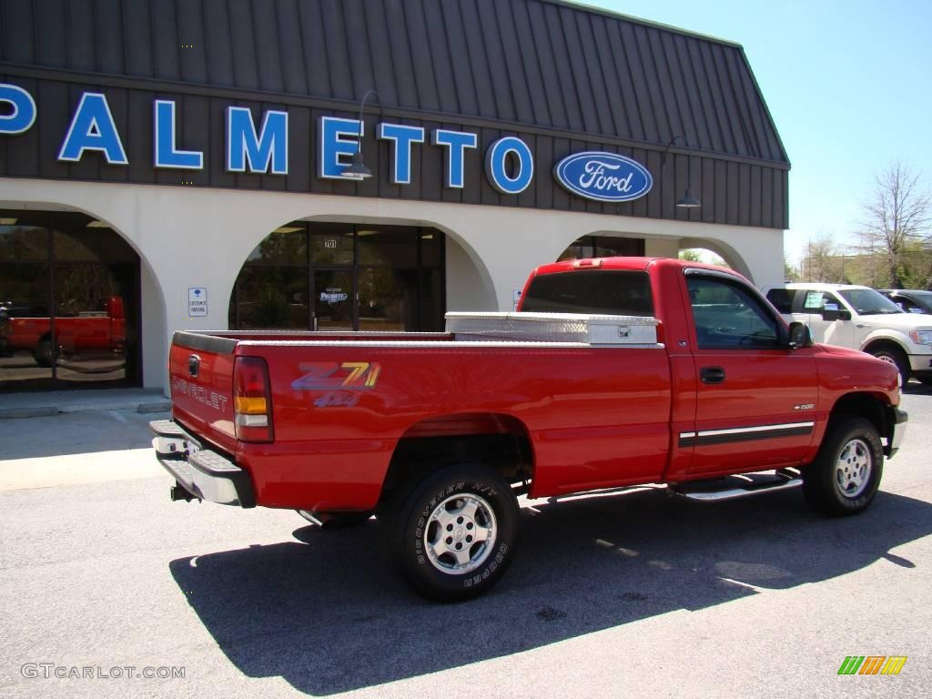 2000 Silverado 1500 LS Regular Cab 4x4 - Victory Red / Medium Gray photo #5