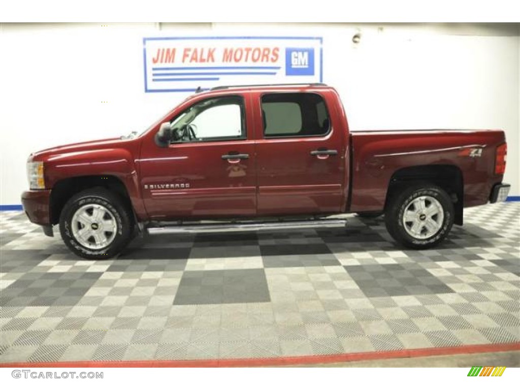 2009 Silverado 1500 LT Z71 Crew Cab 4x4 - Deep Ruby Red Metallic / Ebony photo #26