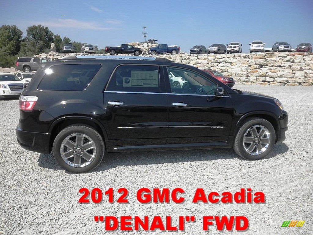 2012 Acadia Denali - Carbon Black Metallic / Ebony photo #1