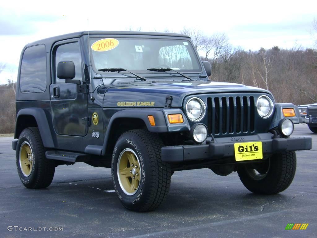 2006 Wrangler Sport 4x4 Golden Eagle - Deep Beryl Green Pearl / Dark Slate Gray photo #9