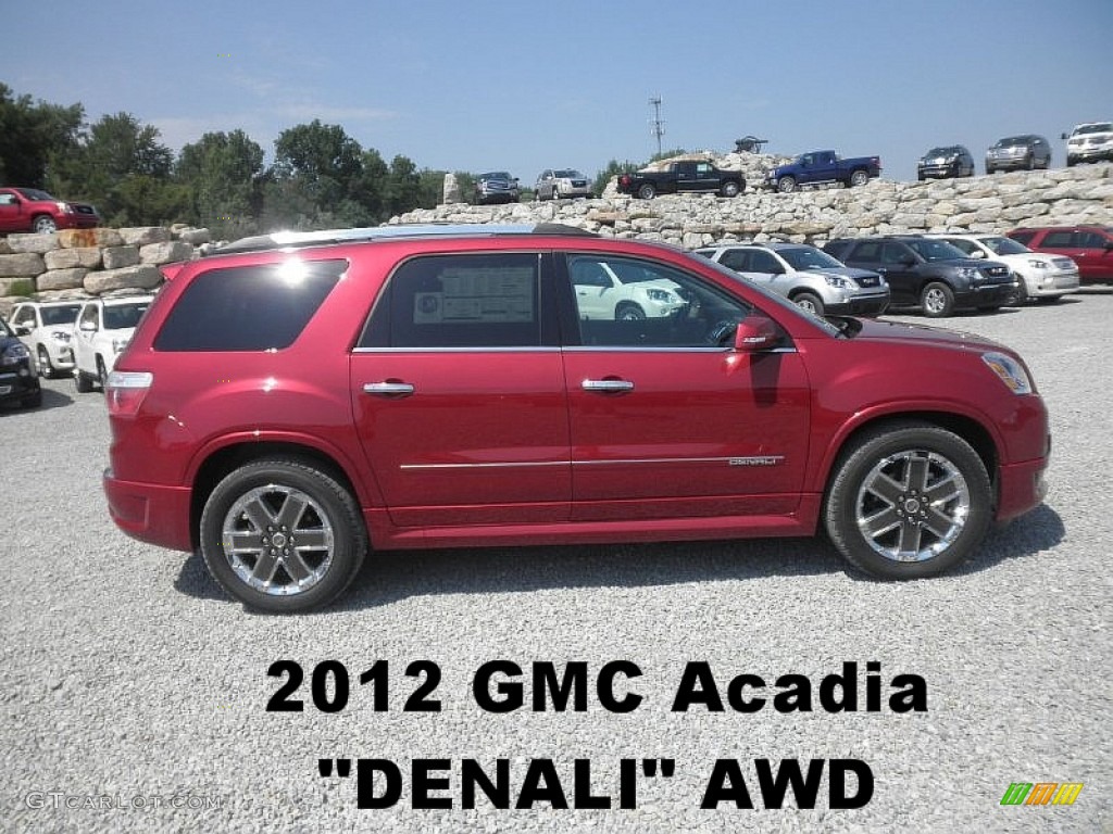 2012 Acadia Denali AWD - Crystal Red Tintcoat / Ebony photo #1