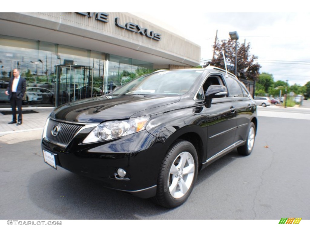 2010 RX 350 AWD - Obsidian Black / Black/Brown Walnut photo #1