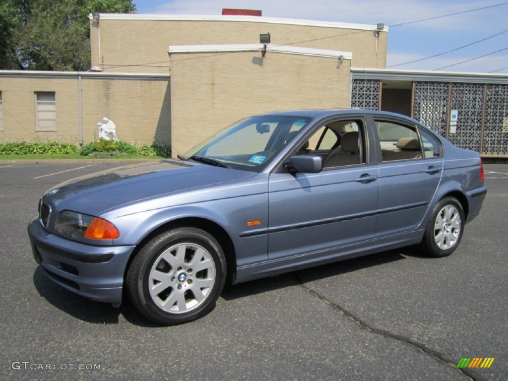 2001 3 Series 325xi Sedan - Topaz Blue Metallic / Sand photo #1