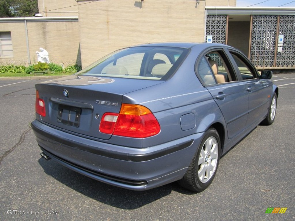 2001 3 Series 325xi Sedan - Topaz Blue Metallic / Sand photo #7