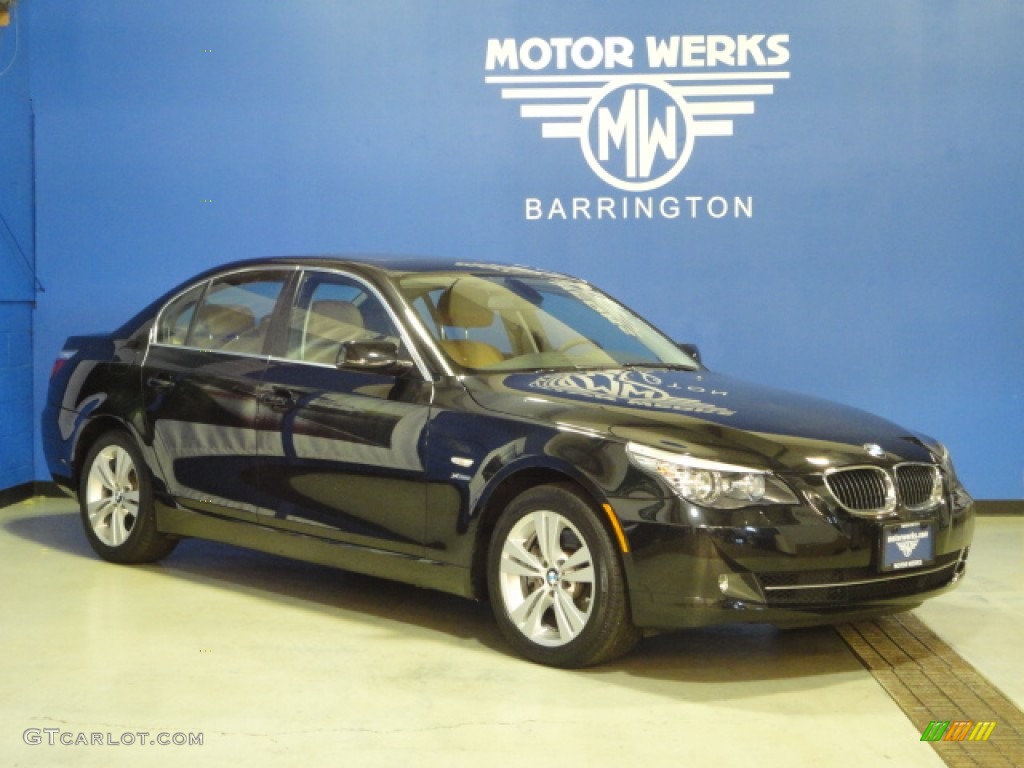 2010 5 Series 528i xDrive Sedan - Black Sapphire Metallic / Natural Brown photo #1