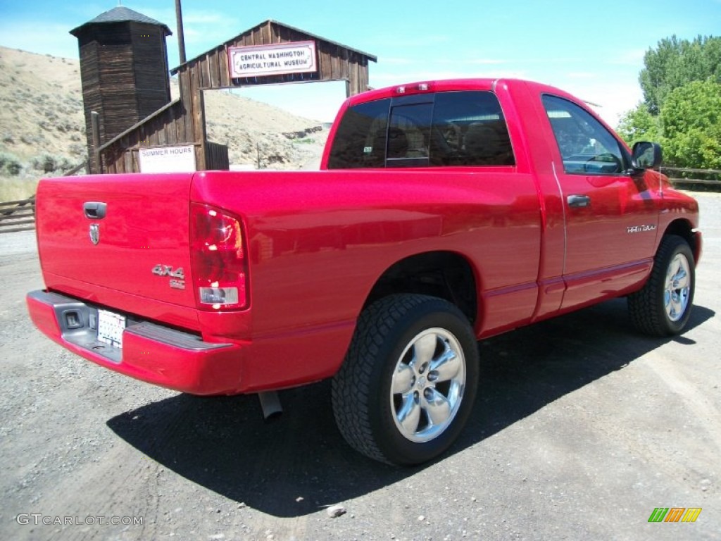 2005 Ram 1500 SLT Regular Cab 4x4 - Flame Red / Taupe photo #2