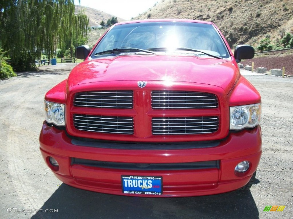 2005 Ram 1500 SLT Regular Cab 4x4 - Flame Red / Taupe photo #6