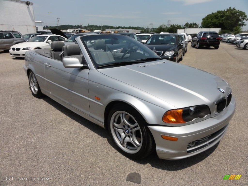 2001 3 Series 330i Convertible - Titanium Silver Metallic / Black photo #5