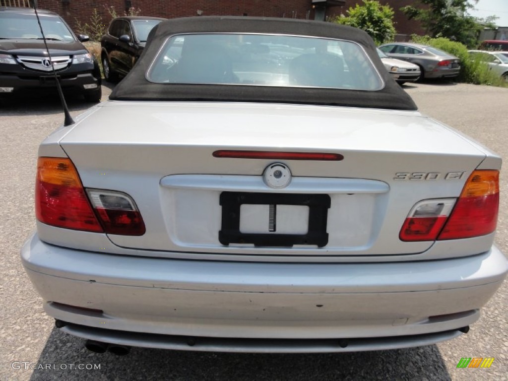 2001 3 Series 330i Convertible - Titanium Silver Metallic / Black photo #45