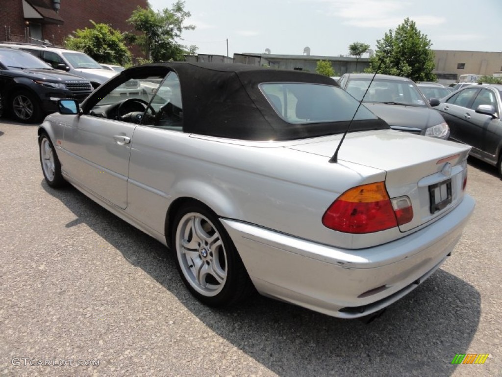 2001 3 Series 330i Convertible - Titanium Silver Metallic / Black photo #46