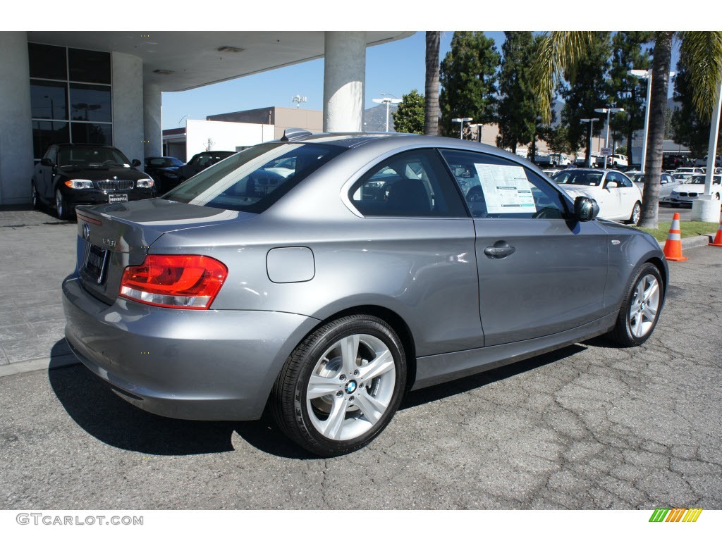 2012 1 Series 128i Coupe - Space Grey Metallic / Black photo #2