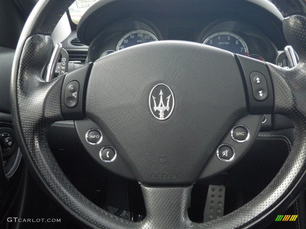 2006 Maserati Quattroporte Sport GT Nero Steering Wheel Photo #67308830