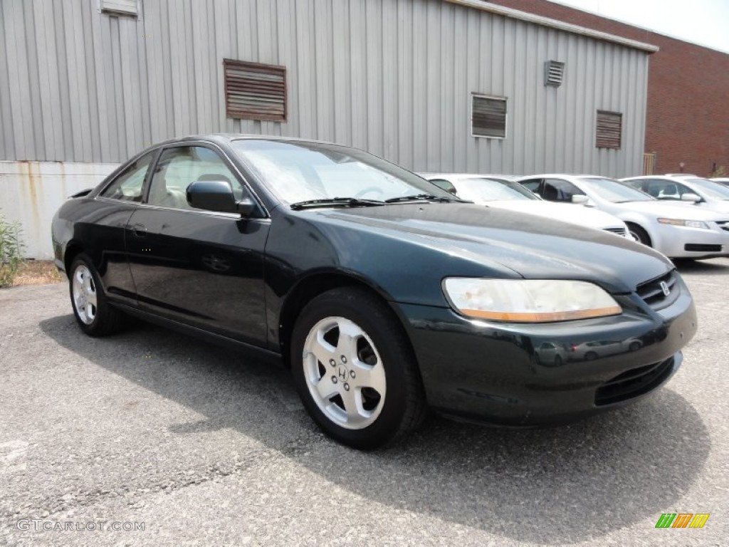 1999 Accord EX V6 Coupe - Dark Emerald Pearl / Gray photo #6