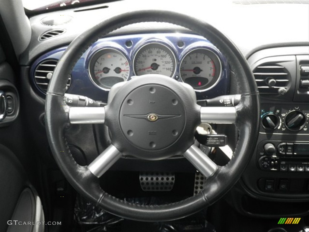 2004 Chrysler PT Cruiser Dream Cruiser Series 3 Dark Slate Gray Steering Wheel Photo #67309307