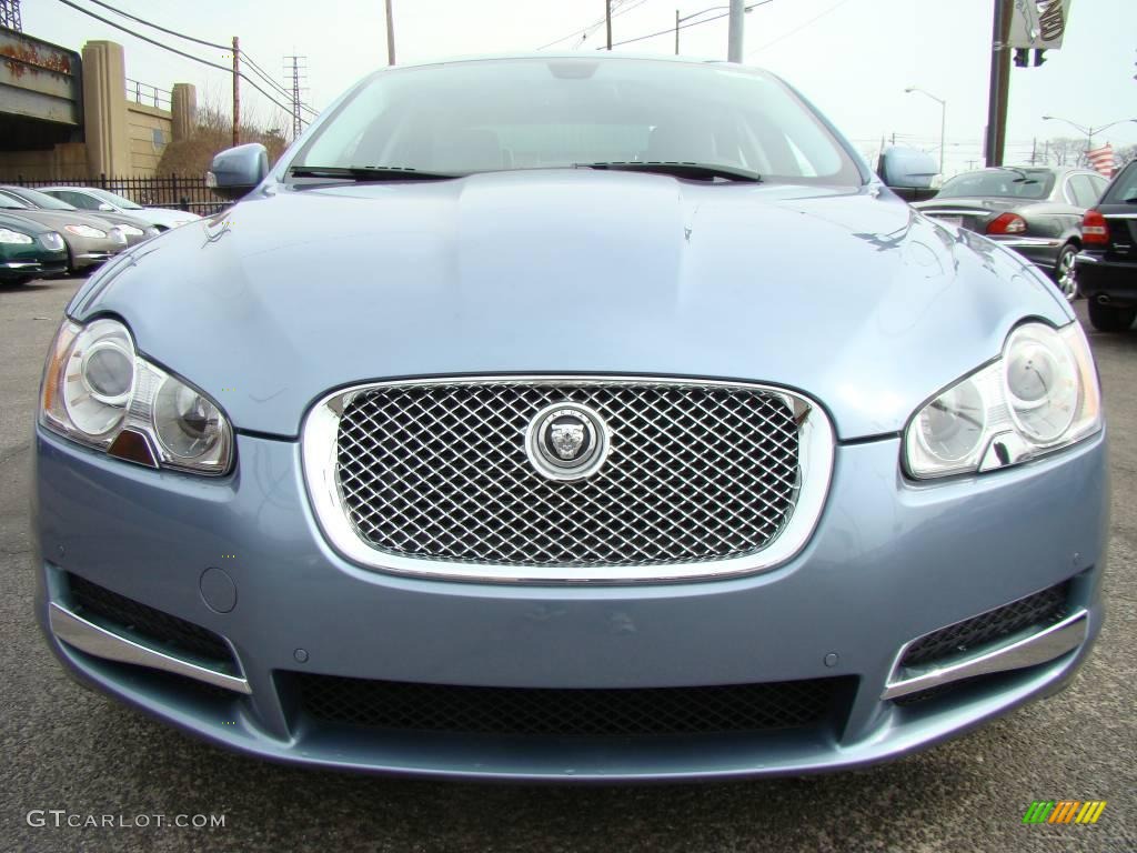 2009 XF Luxury - Azure Blue Metallic / Dove/Charcoal photo #10