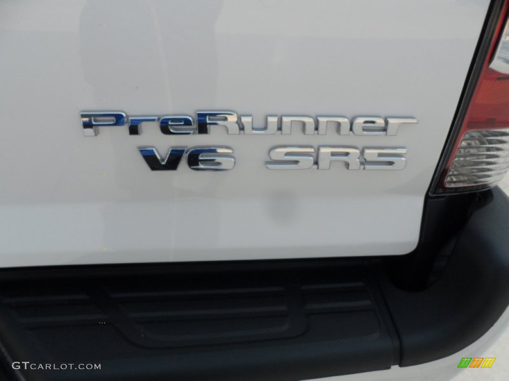 2012 Tacoma V6 Prerunner Double Cab - Super White / Graphite photo #14