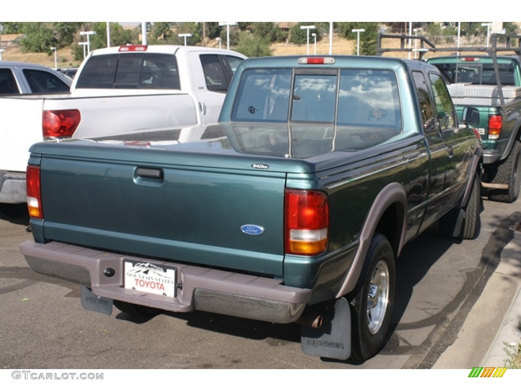 1997 Ranger XLT Extended Cab 4x4 - Medium Willow Green Metallic / Medium Prairie Tan photo #2