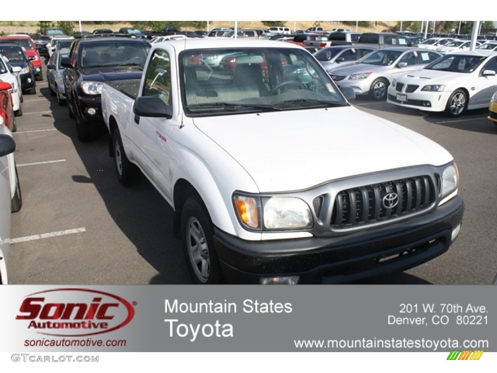 2004 Tacoma Regular Cab - Super White / Charcoal photo #1