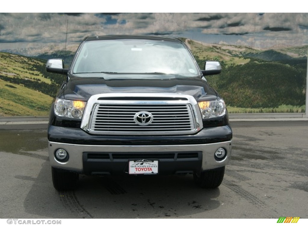 2012 Tundra Platinum CrewMax 4x4 - Black / Graphite photo #4