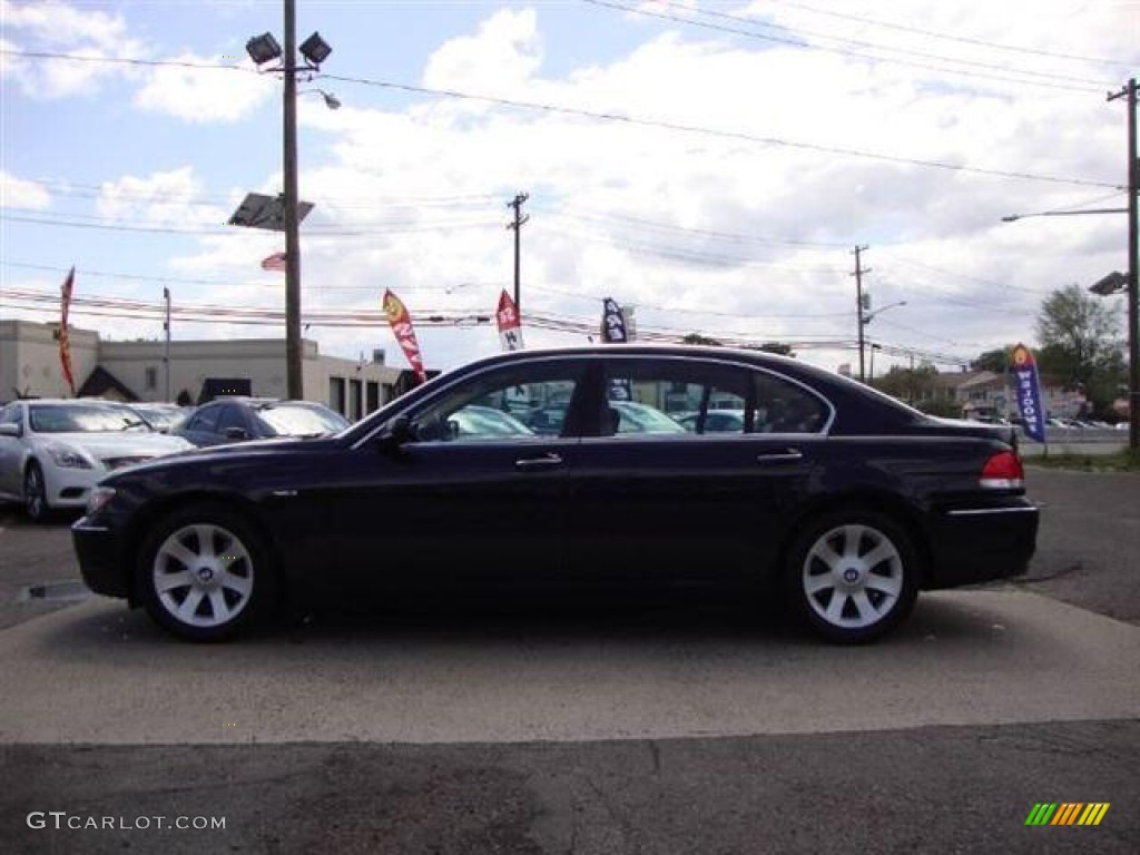 2006 7 Series 750Li Sedan - Monaco Blue Metallic / Black/Natural Brown photo #6