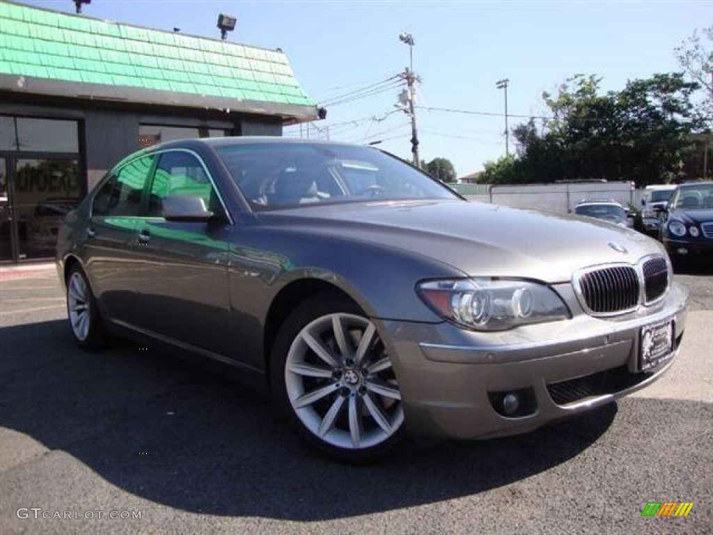 2008 7 Series 750i Sedan - Moonstone Metallic / Flannel Grey photo #2