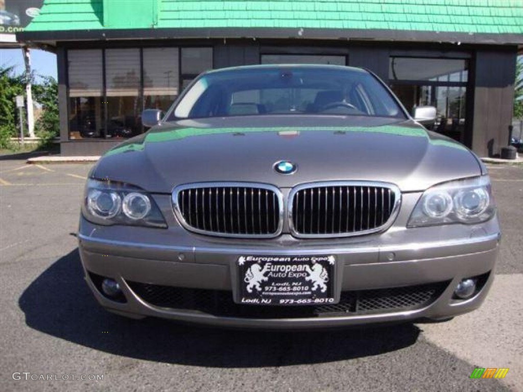 2008 7 Series 750i Sedan - Moonstone Metallic / Flannel Grey photo #7