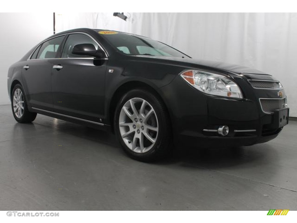 2008 Malibu LTZ Sedan - Black Granite Metallic / Cocoa/Cashmere Beige photo #3