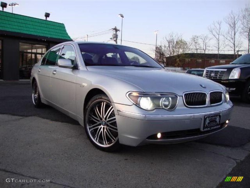 2003 7 Series 745Li Sedan - Titanium Silver Metallic / Basalt Grey/Flannel Grey photo #1