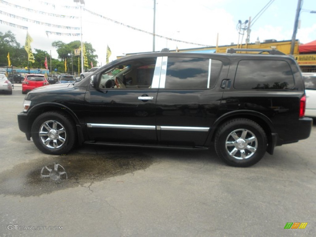 2004 QX 56 - Liquid Onyx Black / Willow photo #4