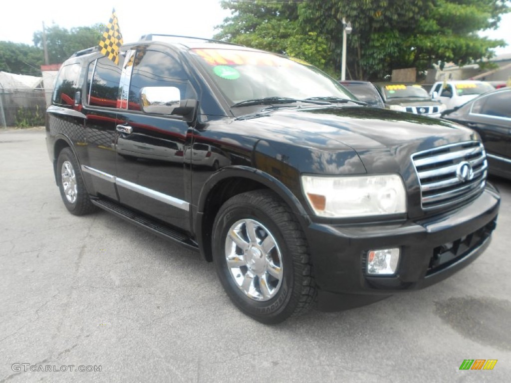 2004 QX 56 - Liquid Onyx Black / Willow photo #5