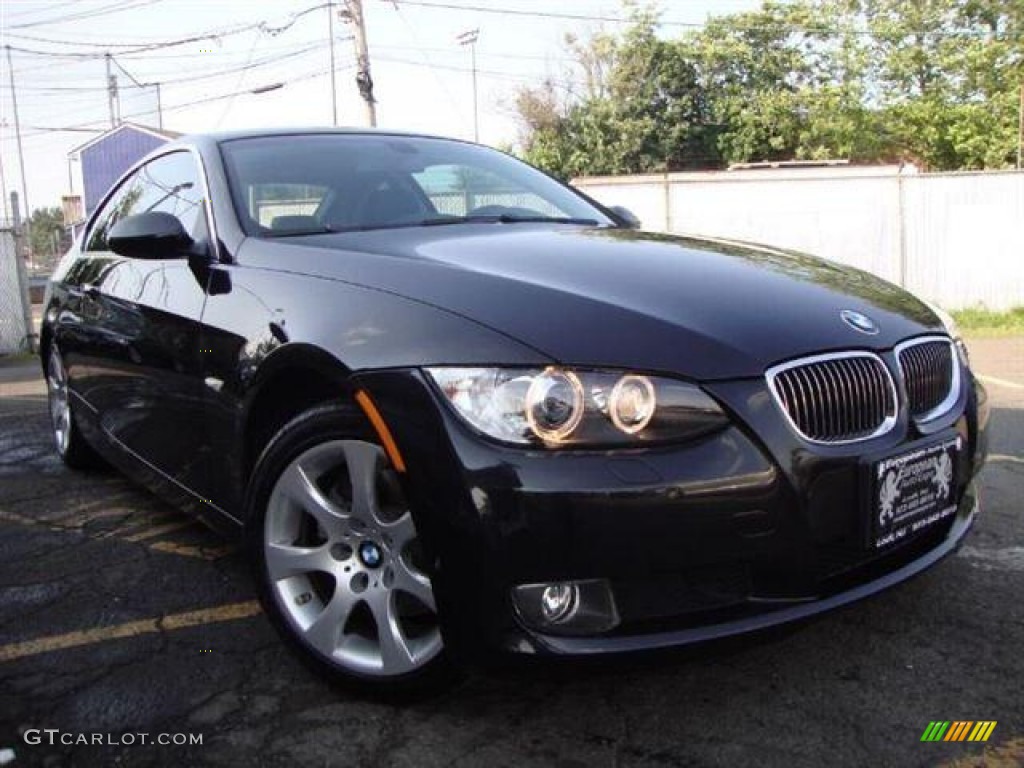 2008 3 Series 328xi Coupe - Black Sapphire Metallic / Black photo #2