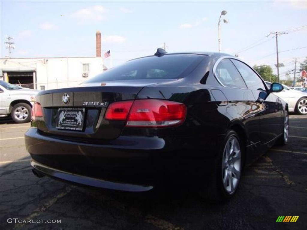 2008 3 Series 328xi Coupe - Black Sapphire Metallic / Black photo #3